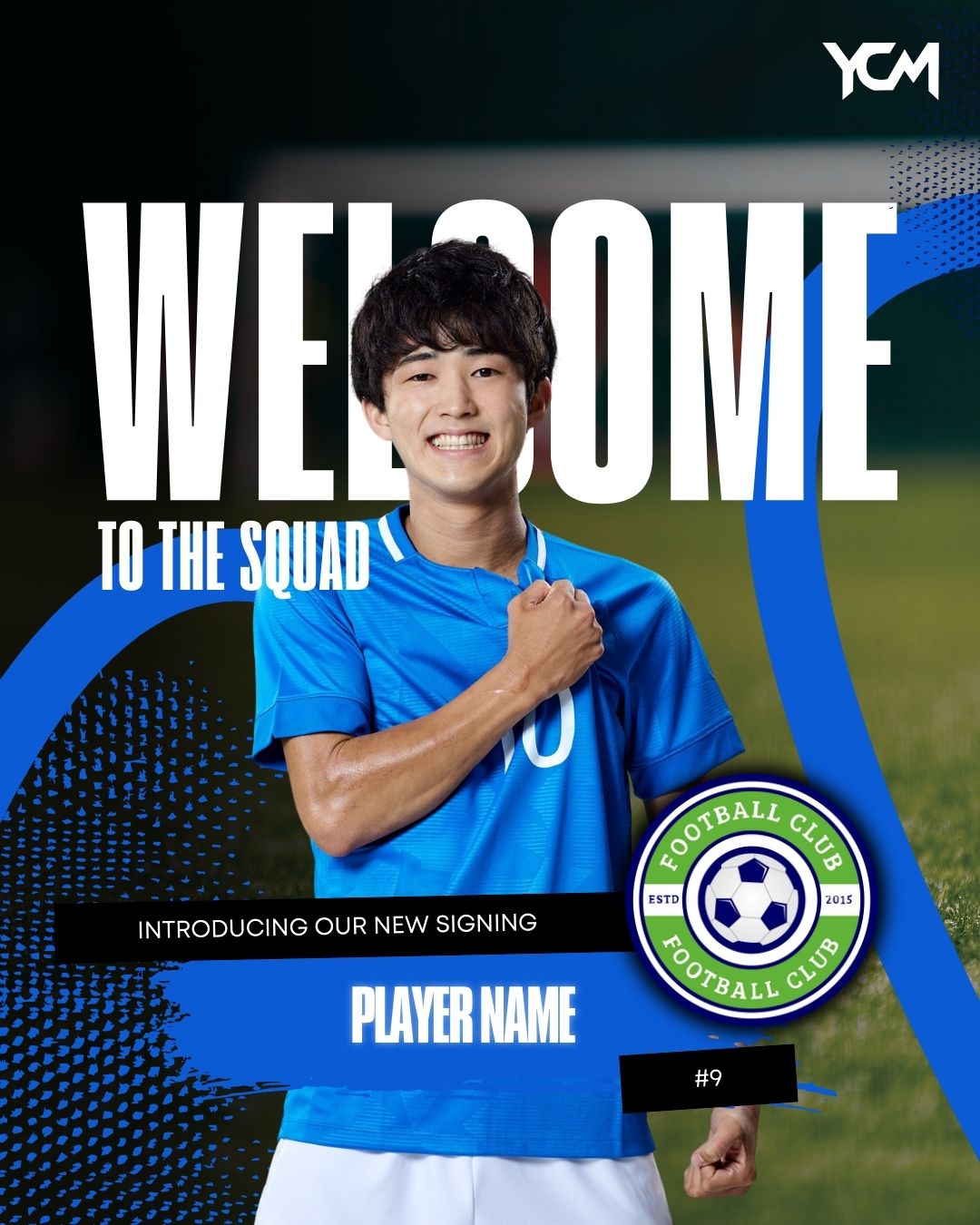 FOOTBALL CLUB-WELCOME TO ANNOUNCEMENT GRAPHIC