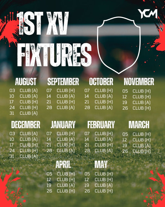 RUGBY CLUB-SEASON FIXTURES GRAPHIC