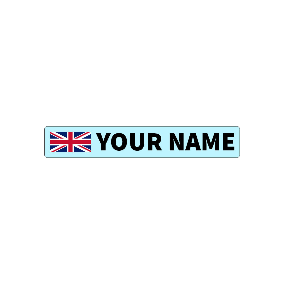 FLAG & NAME STICKERS