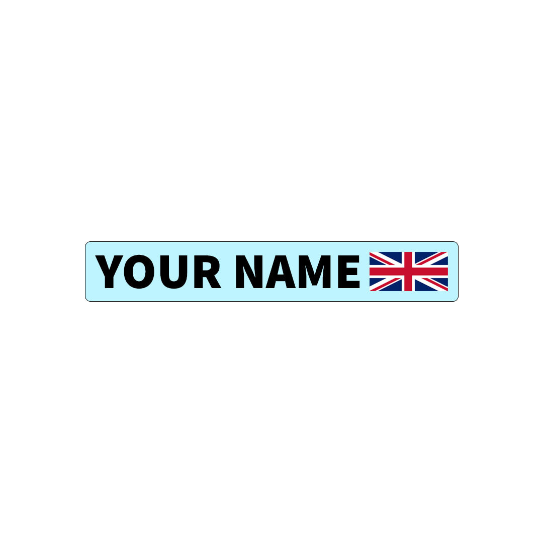 FLAG & NAME STICKERS
