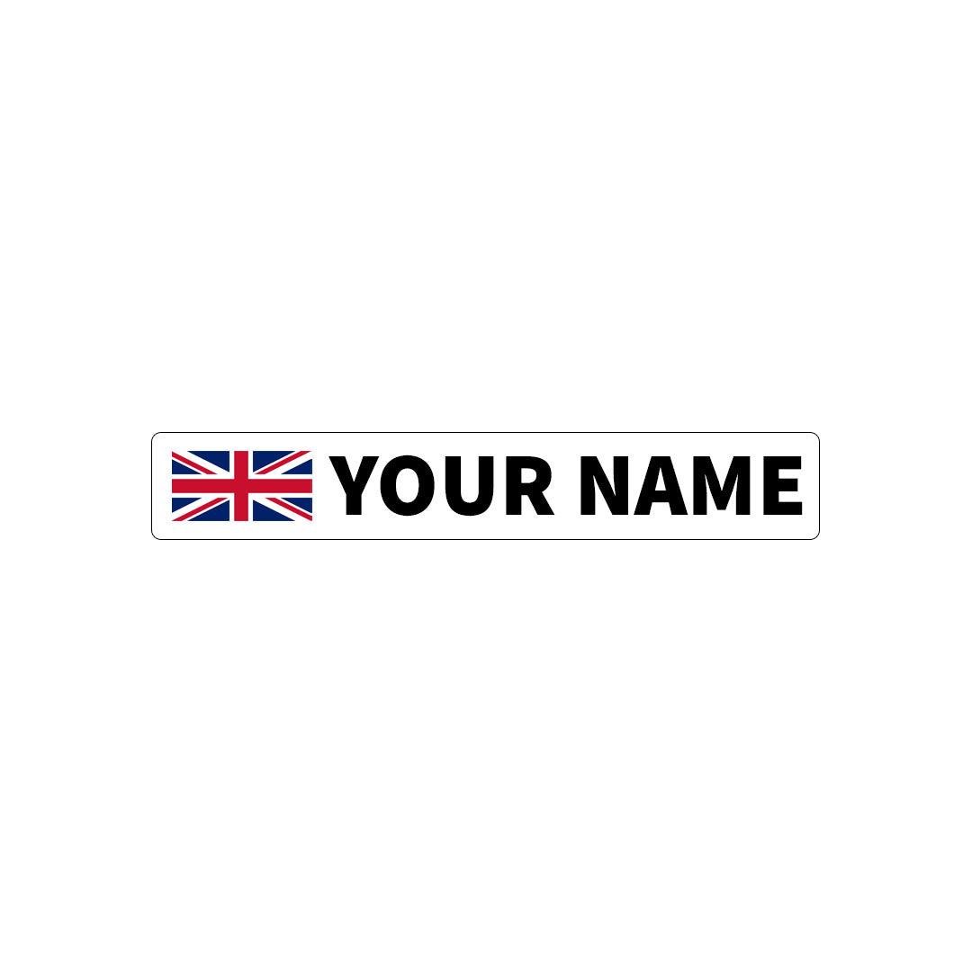 FLAG & NAME STICKERS