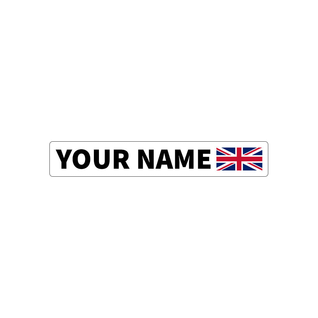 FLAG & NAME STICKERS