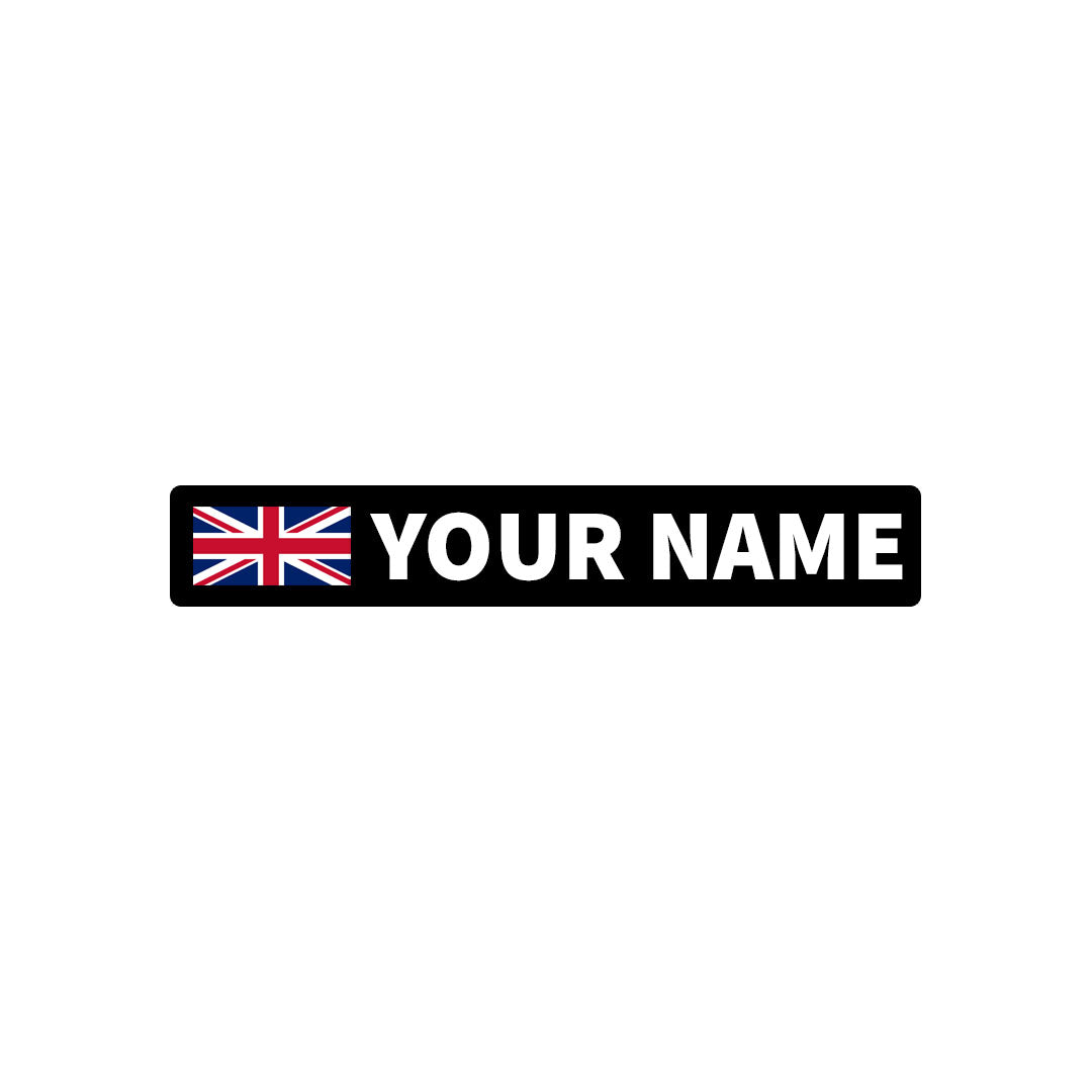 FLAG & NAME STICKERS