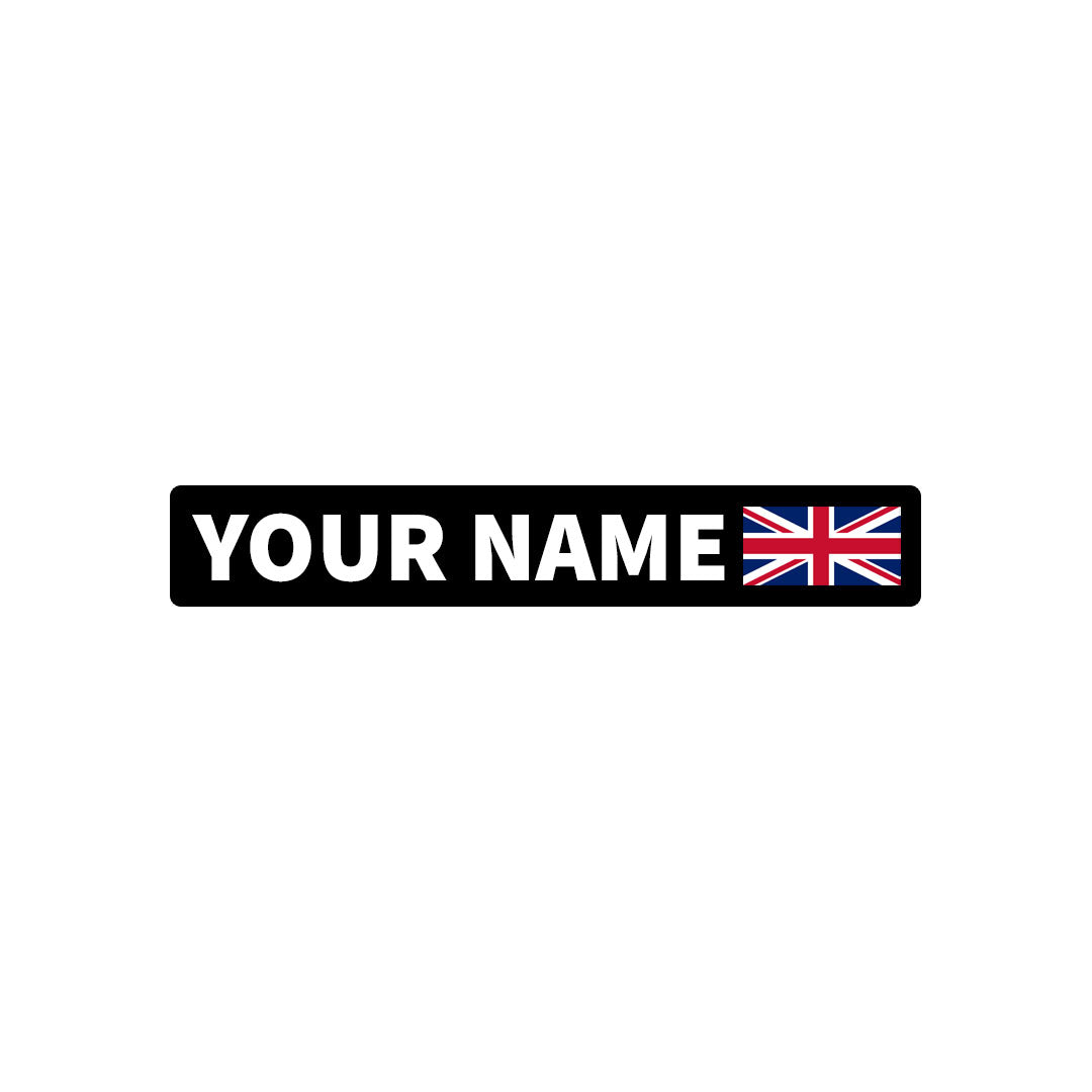 FLAG & NAME STICKERS
