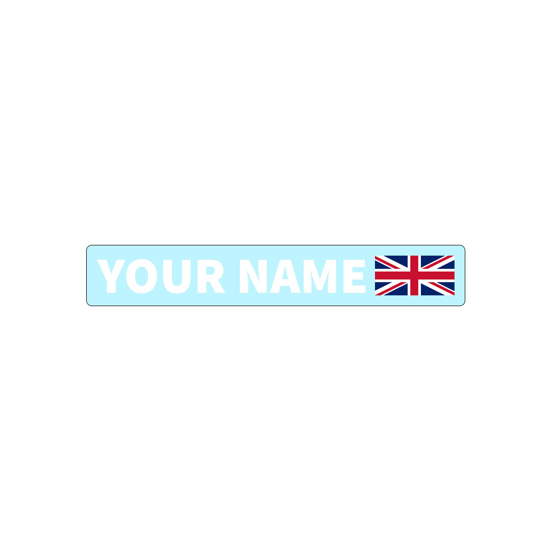 FLAG & NAME STICKERS