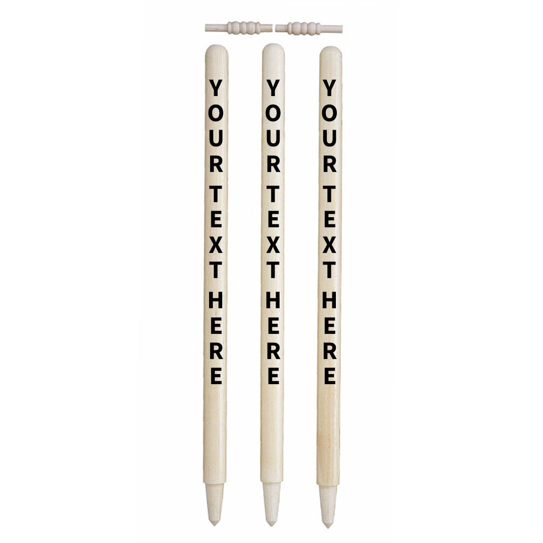 CRICKET STUMP STICKERS-TEXT ONLY