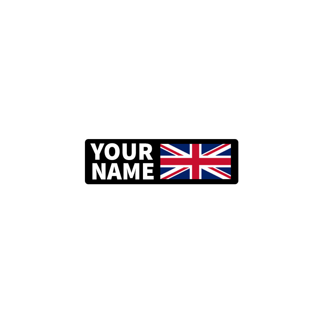 STACKED FLAG & NAME STICKERS
