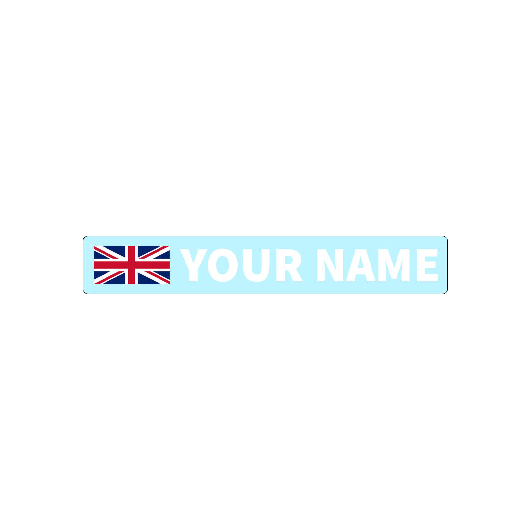 FLAG & NAME STICKERS
