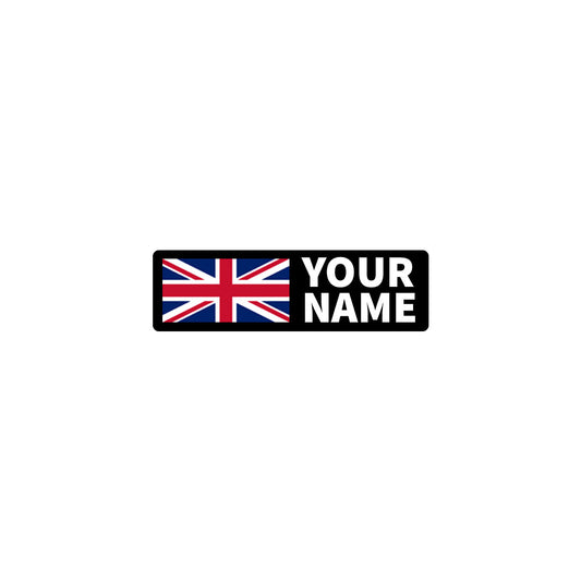 STACKED FLAG & NAME STICKERS